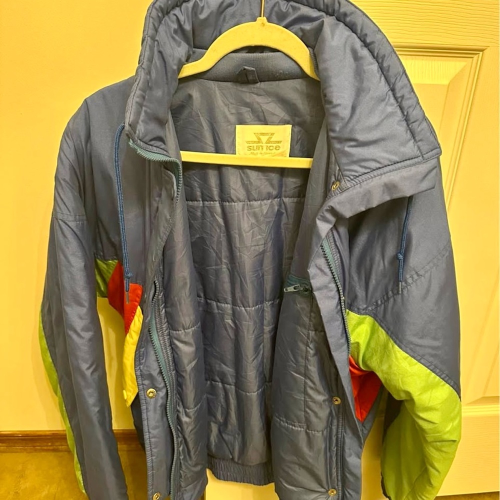 Sun Ice Colorful Retro Ski Puffer Jacket